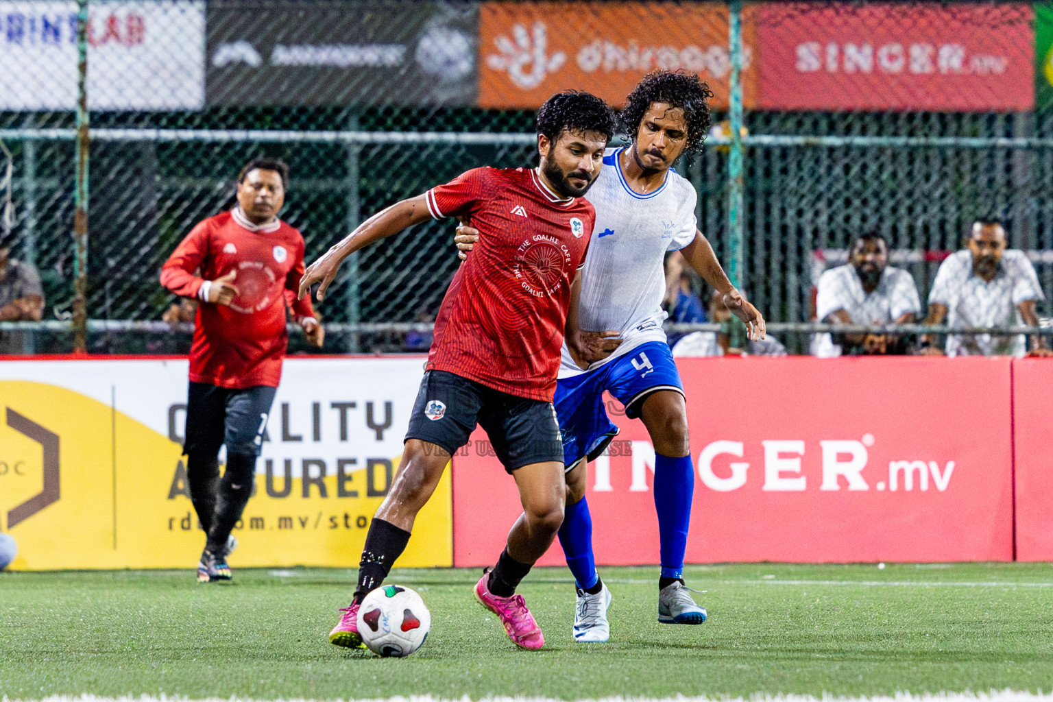 TEAM MMA vs CLUB 220 in the Semi-finals of Club Maldives Classic 2024 held in Rehendi Futsal Ground, Hulhumale', Maldives on Tuesday, 19th September 2024. 
Photos: Nausham Waheed / images.mv