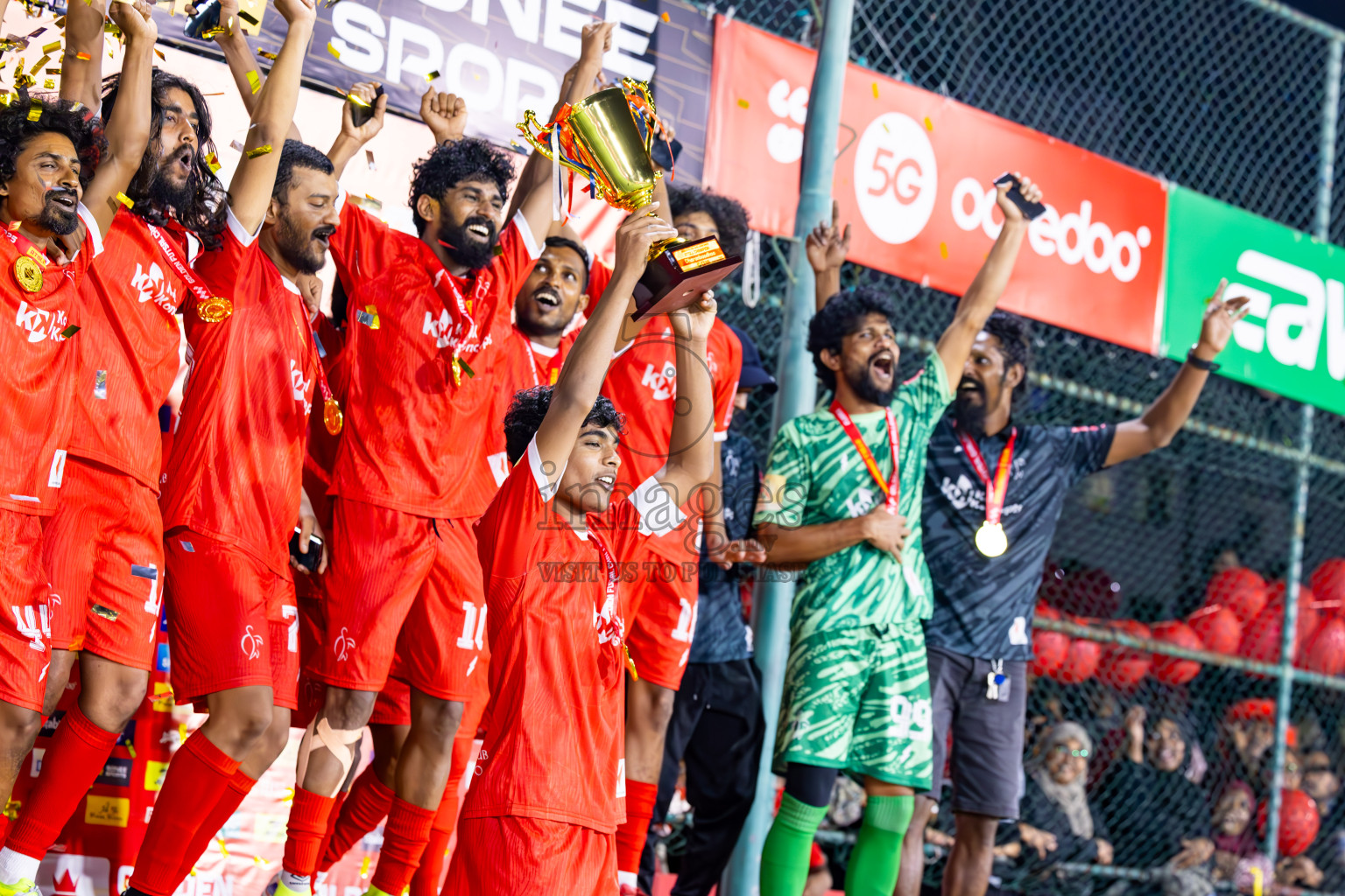 F Dhanraboodhoo vs F Magoodhoo in Faafu Atoll Finals in Day 25 of Golden Futsal Challenge 2025 was held on Wednesday , 28th January 2025, in Hulhumale', Maldives. Photos: Ismail Thoriq / images.mv