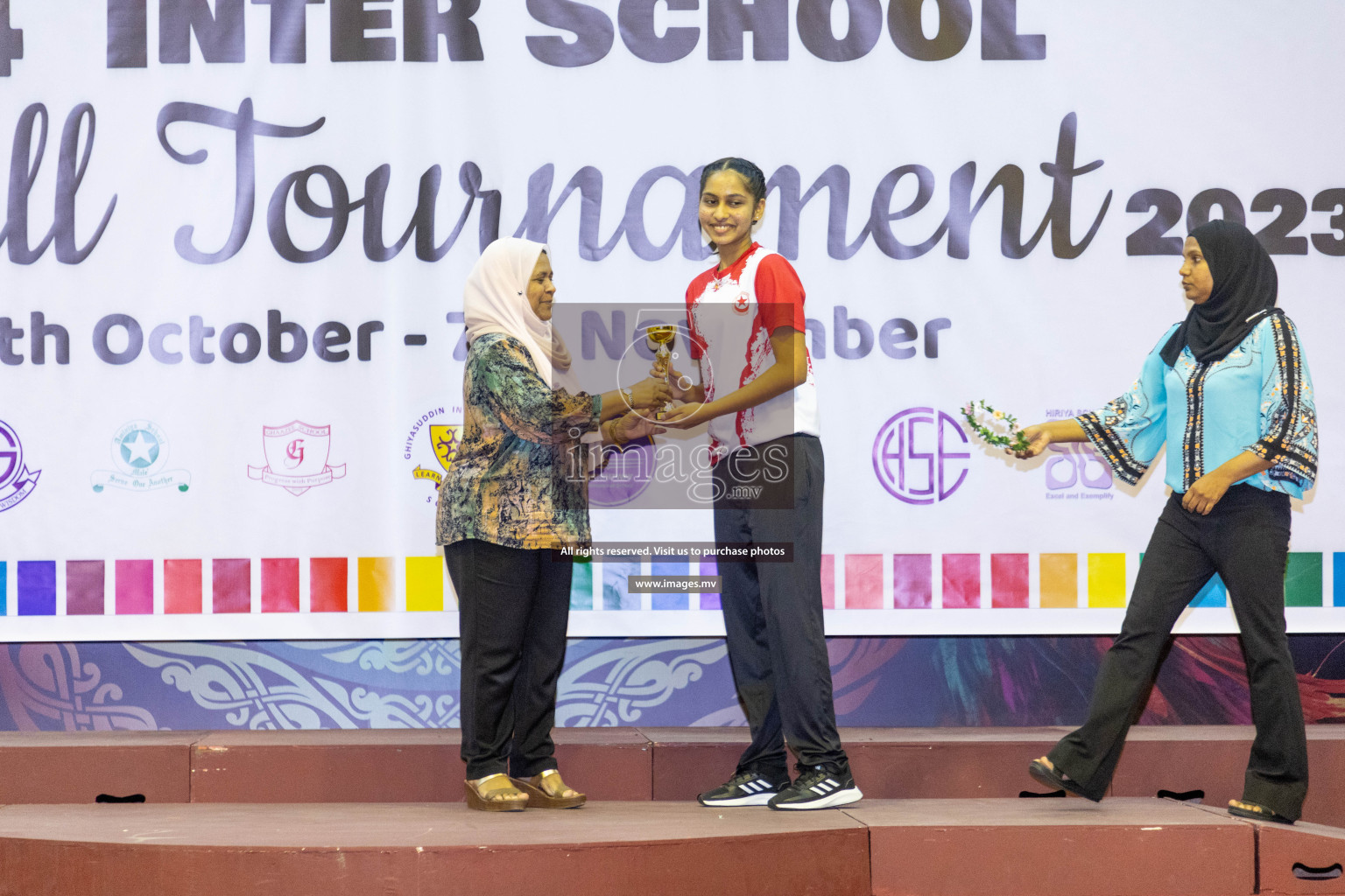 Final of 24th Interschool Netball Tournament 2023 was held in Social Center, Male', Maldives on 7th November 2023. Photos: Nausham Waheed / images.mv