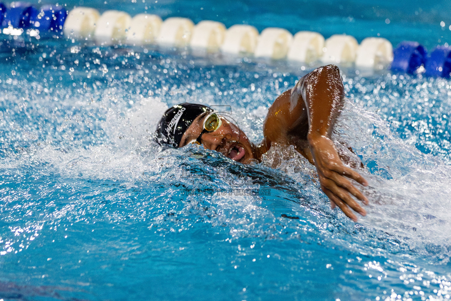 Day 2 of National Swimming Competition 2024 held in Hulhumale', Maldives on Saturday, 14th December 2024. Photos: Hassan Simah / images.mv