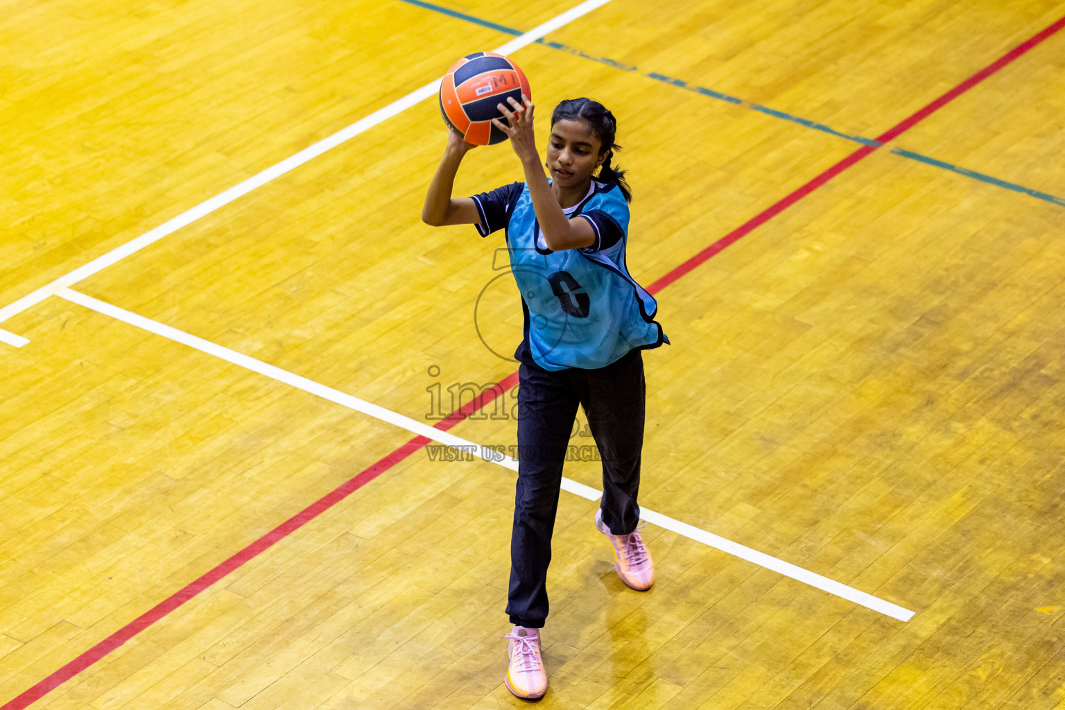 Day 9 of 25th Inter-School Netball Tournament was held in Social Center at Male', Maldives on Monday, 19th August 2024. Photos: Nausham Waheed / images.mv