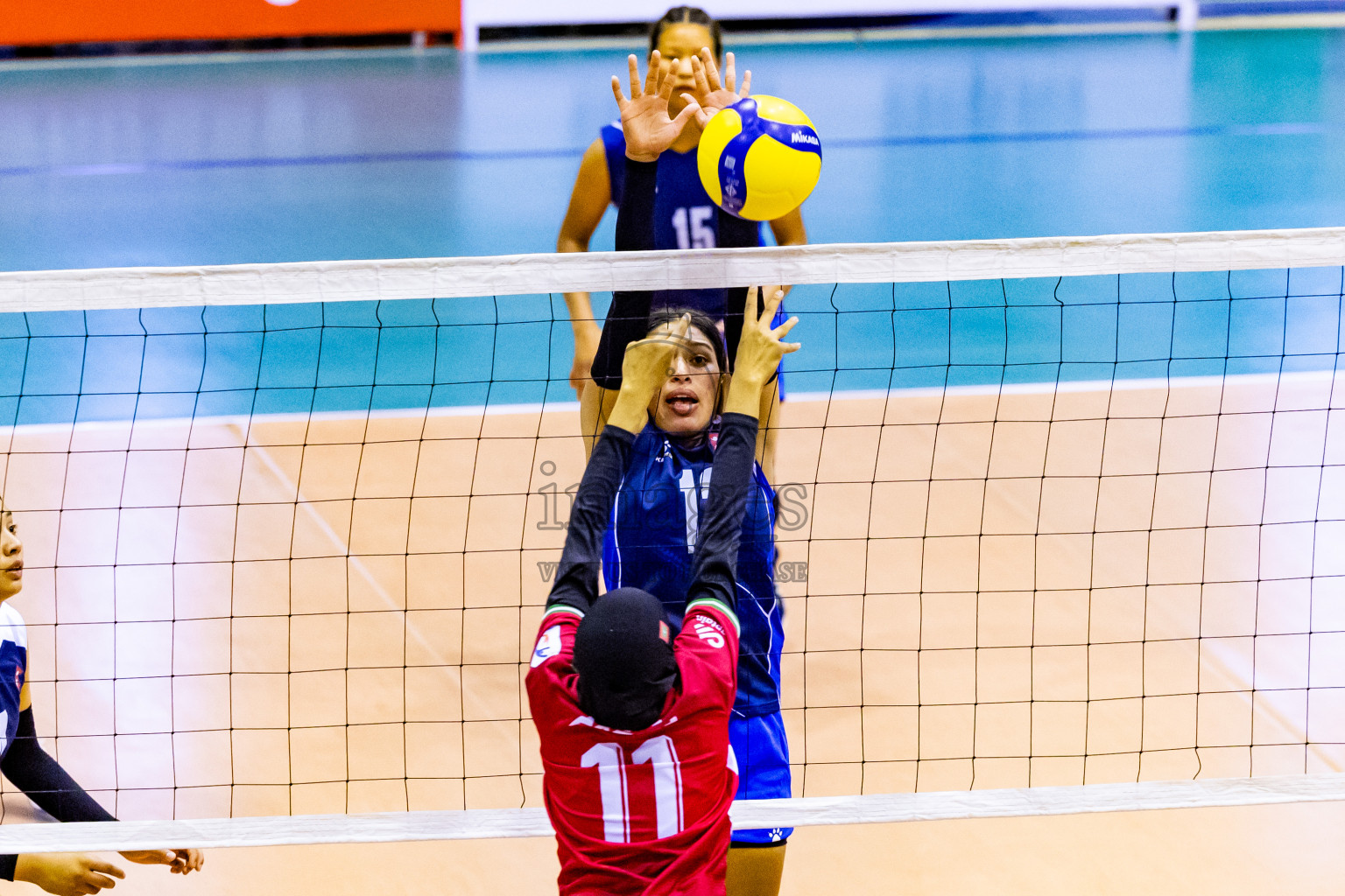 Nepal vs Maldives in Day 3 of CAVA U20 Woman's Volleyball Championship 2024 was held in Social Center, Male', Maldives on 20th July 2024. Photos: Nausham Waheed / images.mv