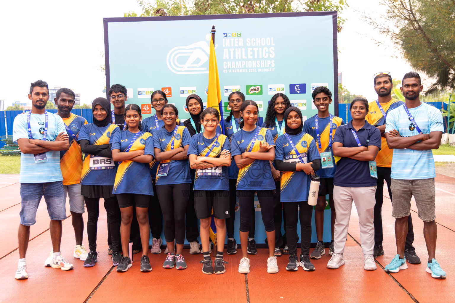 Day 6 of MWSC Interschool Athletics Championships 2024 held in Hulhumale Running Track, Hulhumale, Maldives on Thursday, 14th November 2024. Photos by: Ismail Thoriq / Images.mv