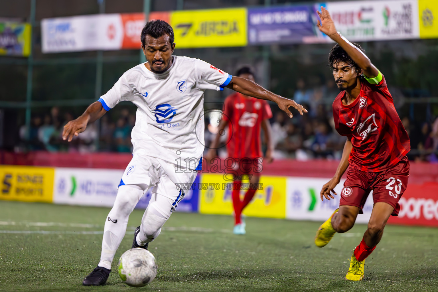 K Gaafaru VS K Huraa in Day 25 of Golden Futsal Challenge 2024 was held on Thursday , 8th February 2024 in Hulhumale', Maldives
Photos: Ismail Thoriq / images.mv