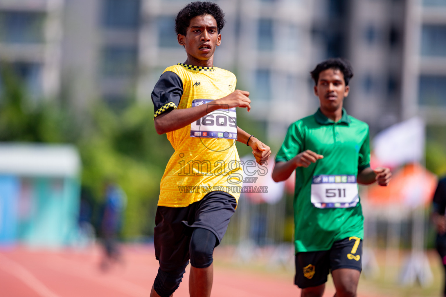 Day 3 of MWSC Interschool Athletics Championships 2024 held in Hulhumale Running Track, Hulhumale, Maldives on Monday, 11th November 2024. 
Photos by: Hassan Simah / Images.mv