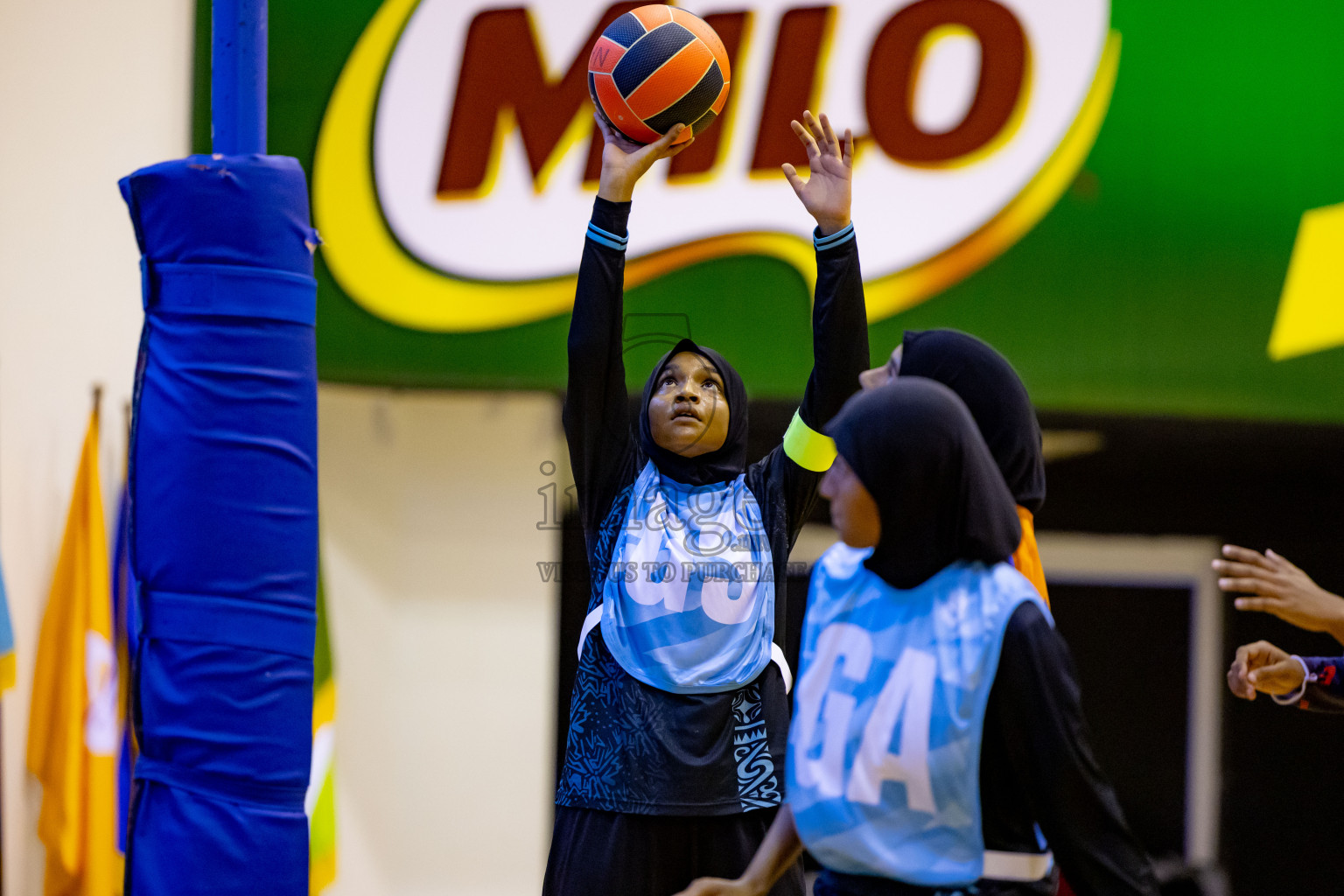 Day 6 of 25th Inter-School Netball Tournament was held in Social Center at Male', Maldives on Thursday, 15th August 2024. Photos: Nausham Waheed / images.mv