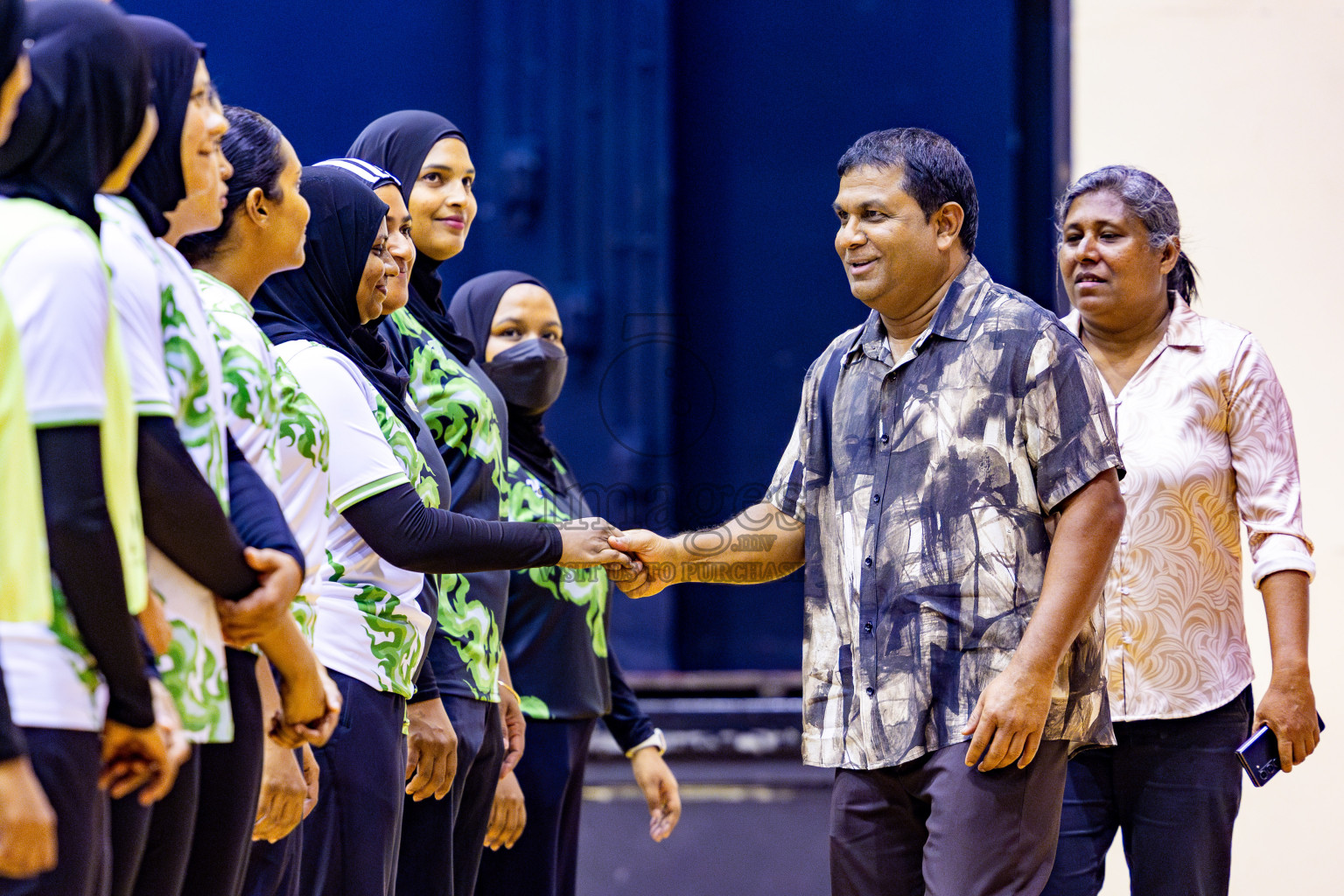 Matrix vs Club green streets in 1st division Final of National Netball Tournament 2025 held in Social Center at Male', Maldives on Thursday, 29th May 2025. Photos: Nausham Waheed / images.mv