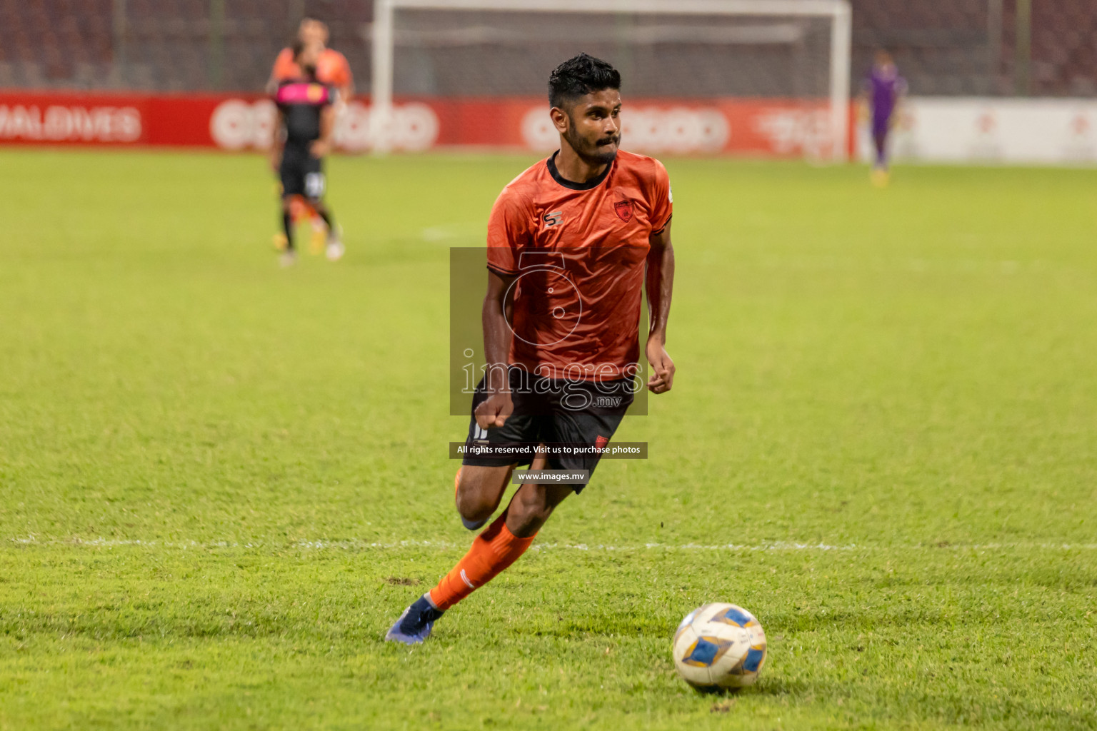 Club Eagles vs United Victory in Ooredoo Dhivehi Premier League 2021/22 on 07 July 2022, held in National Football Stadium, Male', Maldives