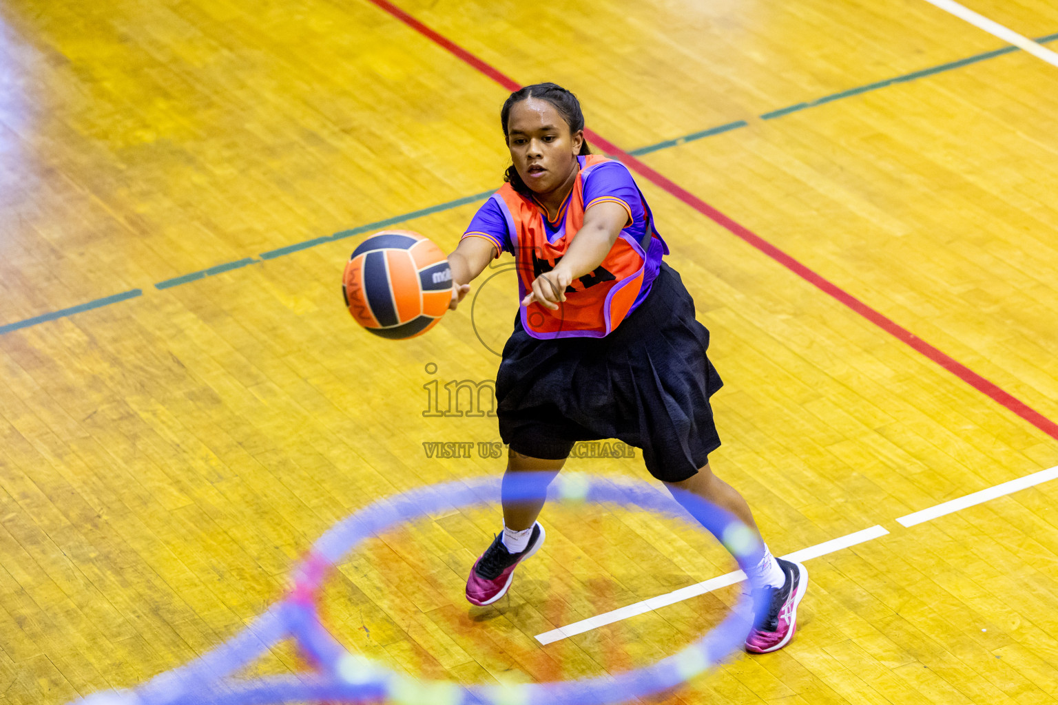 Day 5 of 25th Inter-School Netball Tournament was held in Social Center at Male', Maldives on Tuesday, 13th August 2024. Photos: Nausham Waheed / images.mv