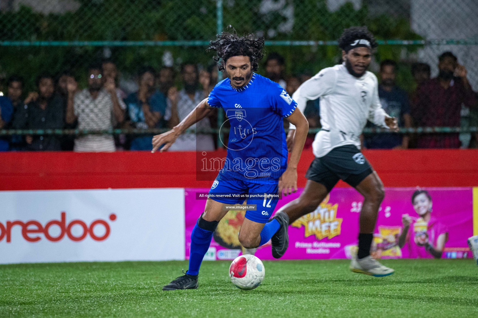 R. Meedhoo vs R. Inguraidhoo in Day 7 of Golden Futsal Challenge 2023 on 11 February 2023 in Hulhumale, Male, Maldives