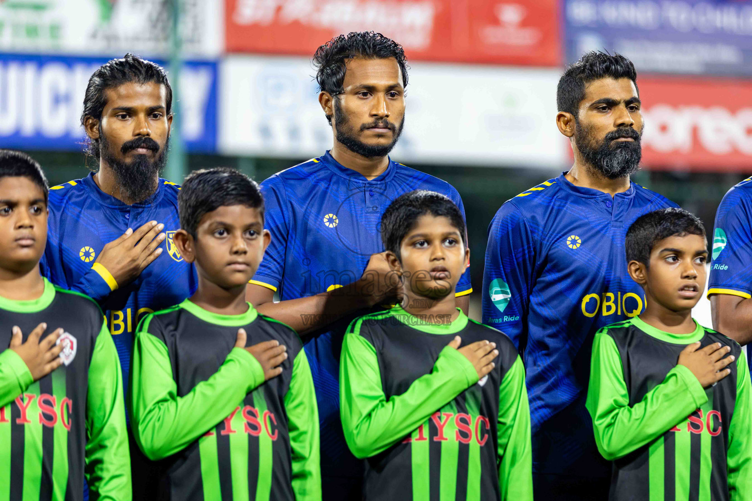 L. Gan VS B. Eydhafushi in the Finals of Golden Futsal Challenge 2024 which was held on Thursday, 7th March 2024, in Hulhumale', Maldives. 
Photos: Hassan Simah / images.mv