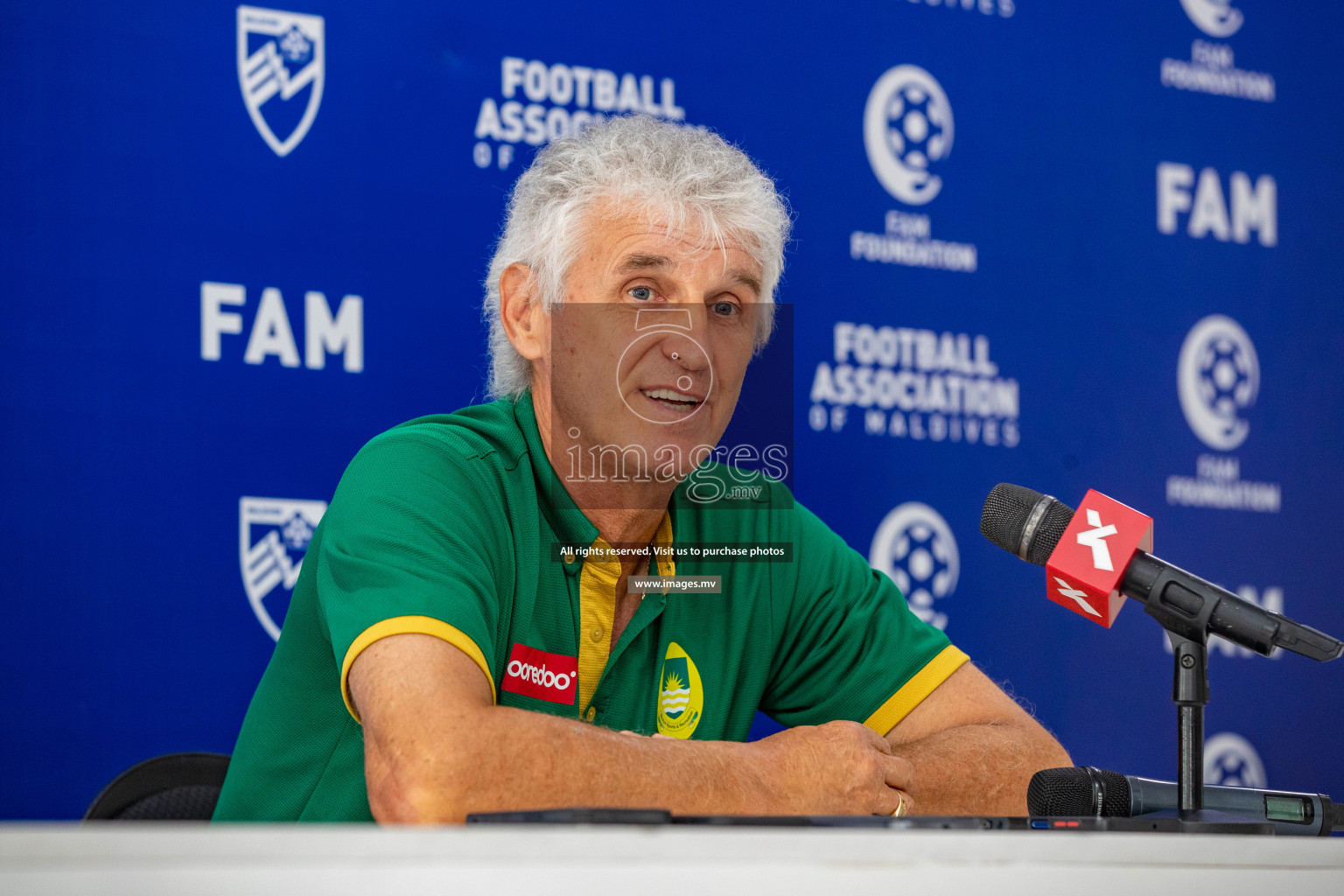 Charity Shield 2023 Pre Match Press Conference held in National Football Stadium, Male', Maldives Photos: Nausham Waheed / Images.mv