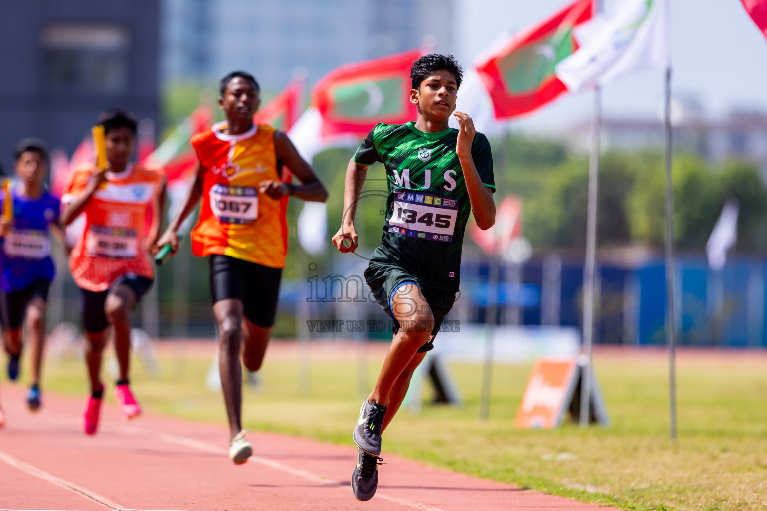 Day 6 of MWSC Interschool Athletics Championships 2024 held in Hulhumale Running Track, Hulhumale, Maldives on Thursday, 14th November 2024. Photos by: Nausham Waheed / Images.mv