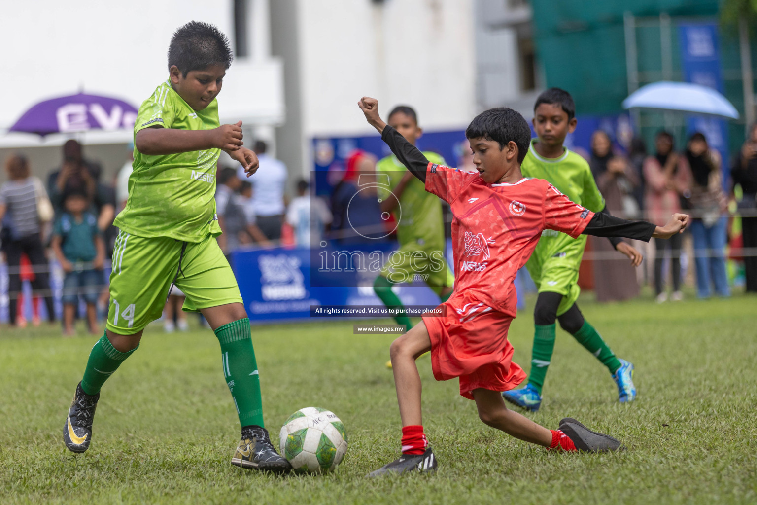 Day 2 of Nestle kids football fiesta, held in Henveyru Football Stadium, Male', Maldives on Thursday, 12th October 2023 Photos: Shuu Abdul Sattar / mages.mv