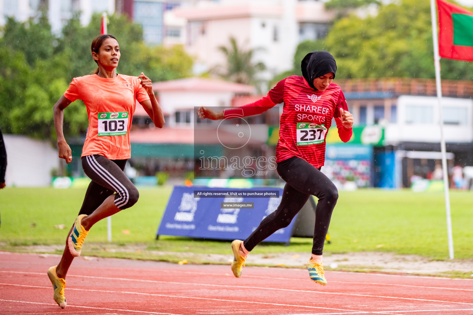 Day 2 of National Athletics Championship 2023 was held in Ekuveni Track at Male', Maldives on Friday, 24th November 2023. Photos: Hassan Simah / images.mv