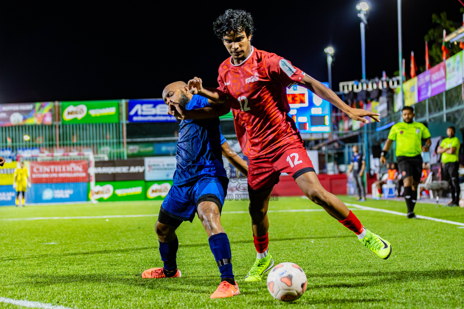 Club Binara vs Finance RC in Quater Finals of Club Maldives Cup Classic 2025 was held in Rehendi Futsal Ground, Hulhumale', Maldives on Saturday, 27th September 2025. Photos: Areef Adam / images.mv