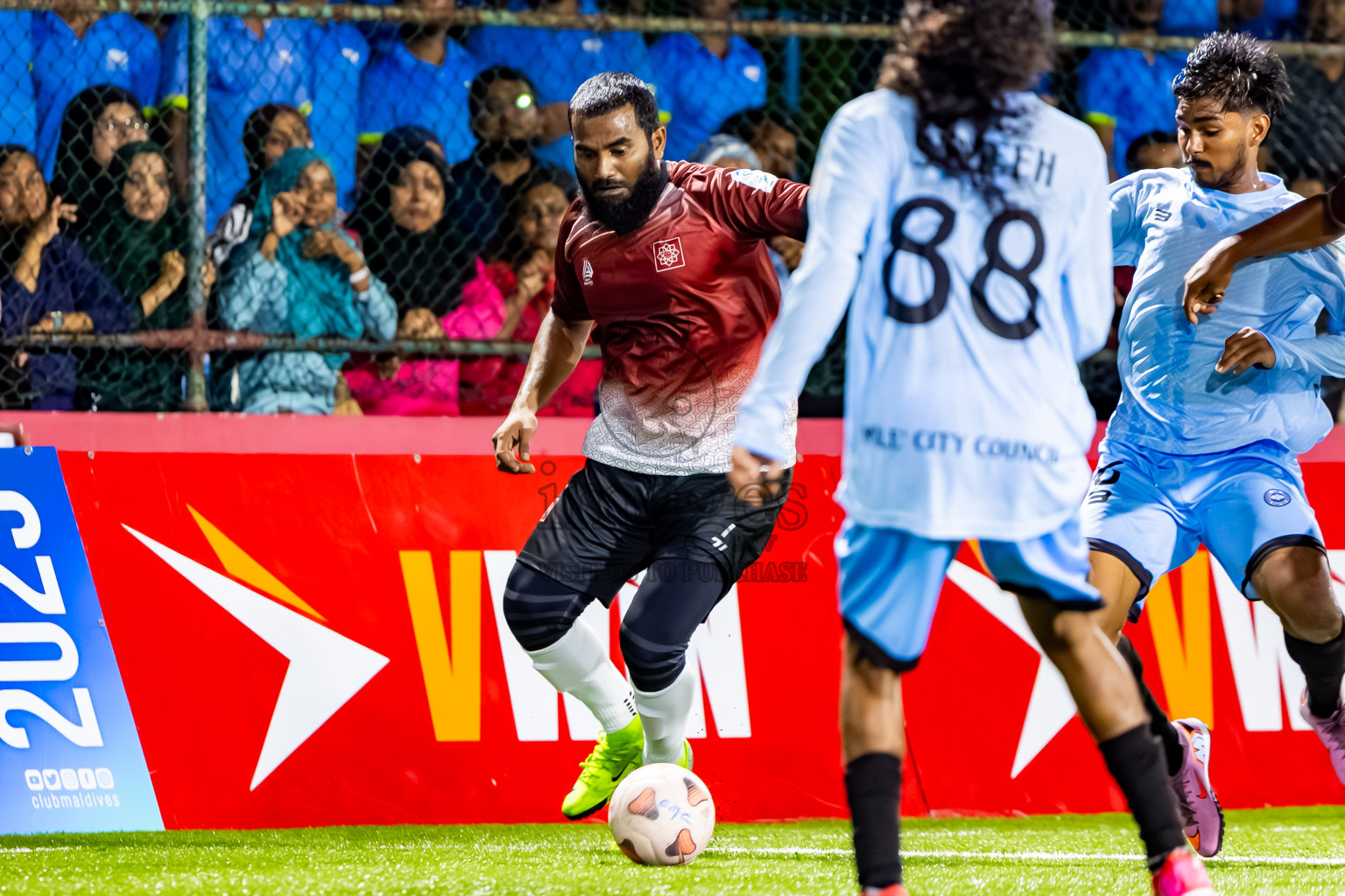 Team MCC vs PEMA in Day 9 of Club Maldives Cup Classic 2025 was held in Rehendi Futsal Ground, Hulhumale', Maldives on Monday, 22nd September 2025. Photos: Nausham Waheed / images.mv