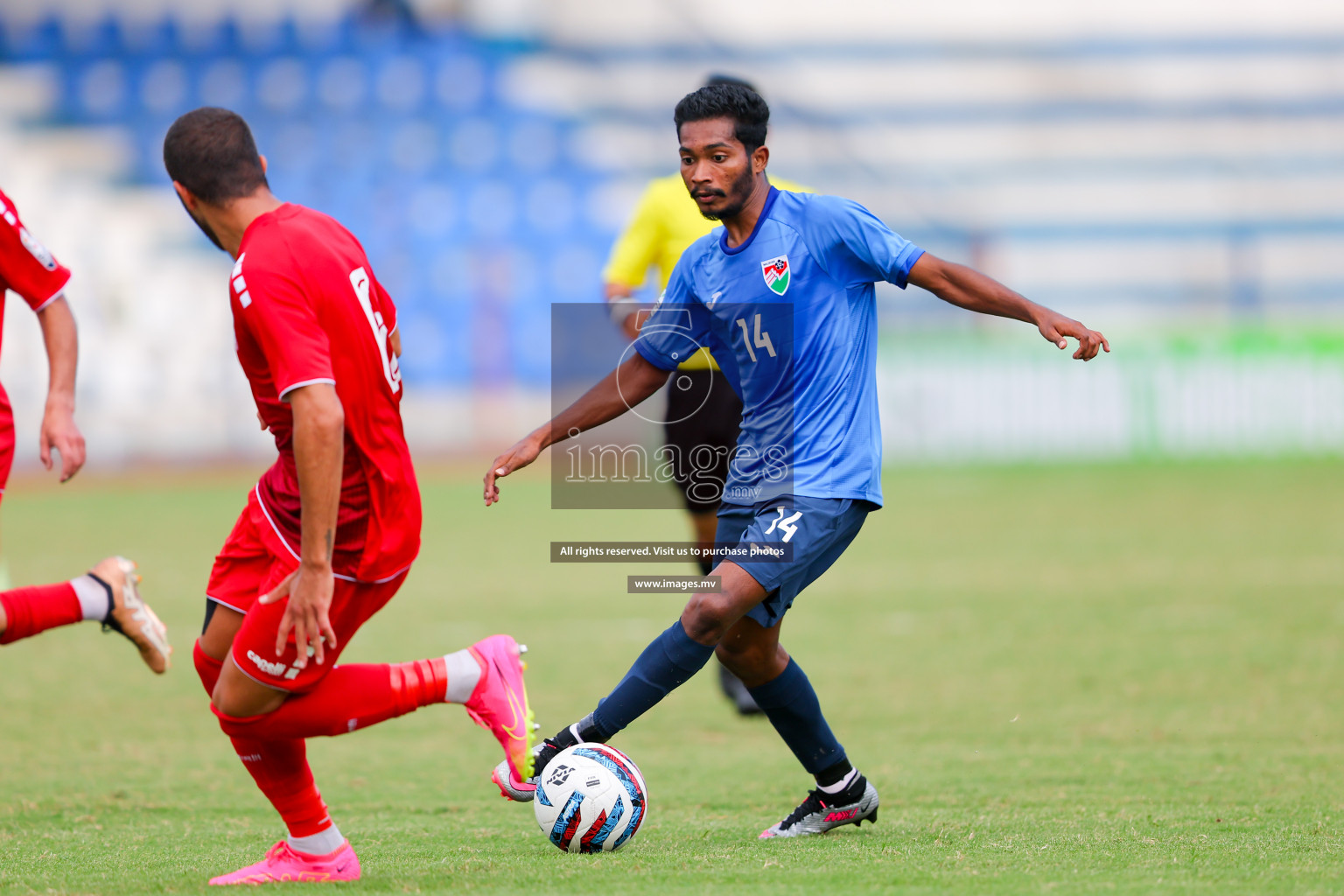 Lebanon vs Maldives in SAFF Championship 2023 held in Sree Kanteerava Stadium, Bengaluru, India, on Tuesday, 28th June 2023. Photos: Nausham Waheed, Hassan Simah / images.mv