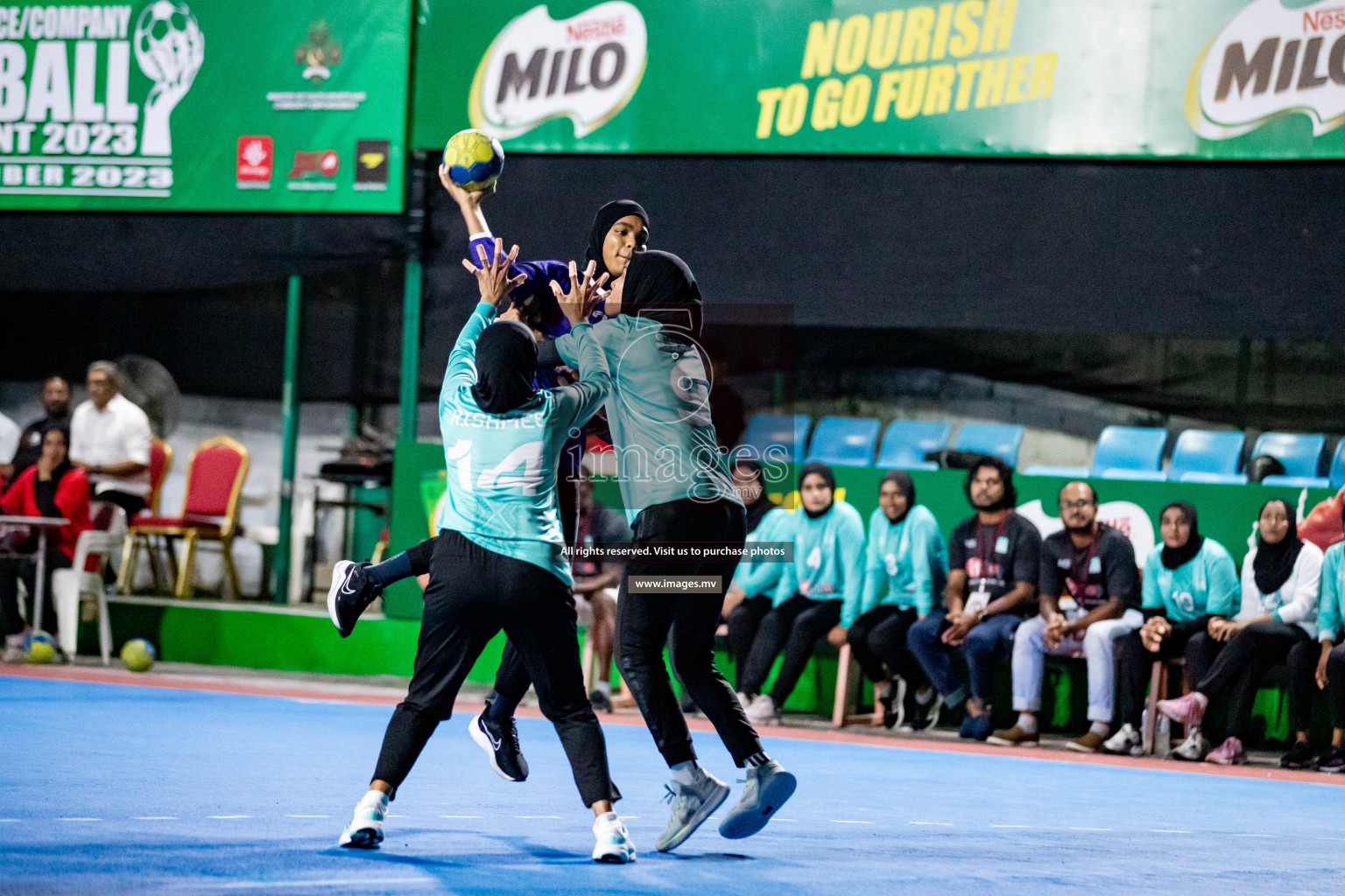 Day 8 of 7th Inter-Office/Company Handball Tournament 2023, held in Handball ground, Male', Maldives on Friday, 23rd September 2023 Photos: Hassan Simah/ Images.mv