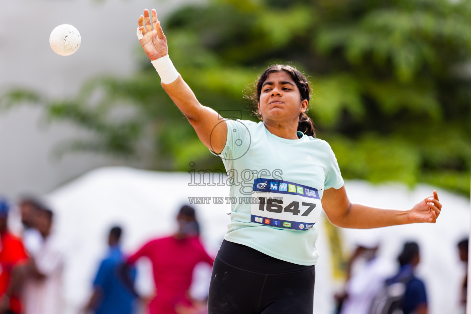 Day 6 of MWSC Interschool Athletics Championships 2024 held in Hulhumale Running Track, Hulhumale, Maldives on Thursday, 14th November 2024. Photos by: Nausham Waheed / Images.mv