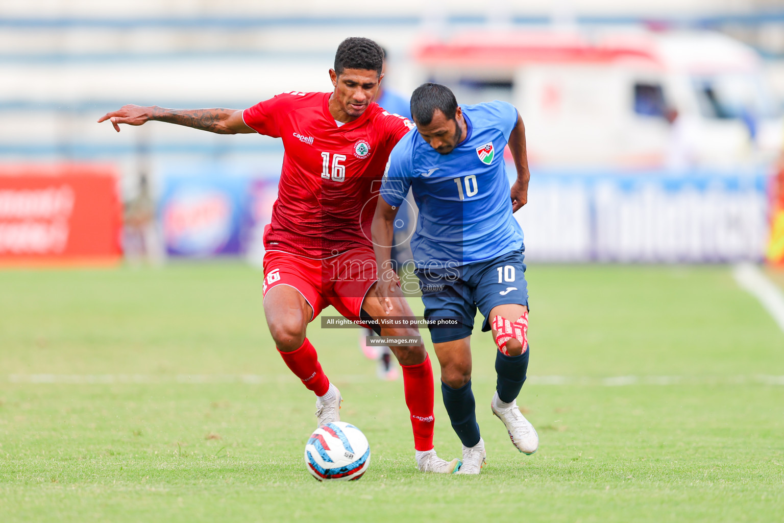 Lebanon vs Maldives in SAFF Championship 2023 held in Sree Kanteerava Stadium, Bengaluru, India, on Tuesday, 28th June 2023. Photos: Nausham Waheed, Hassan Simah / images.mv