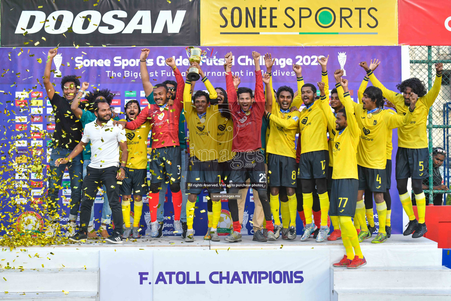 Matchday 21 of Golden Futsal Challenge 2023 on 25 February 2023 in Hulhumale, Male, Maldives