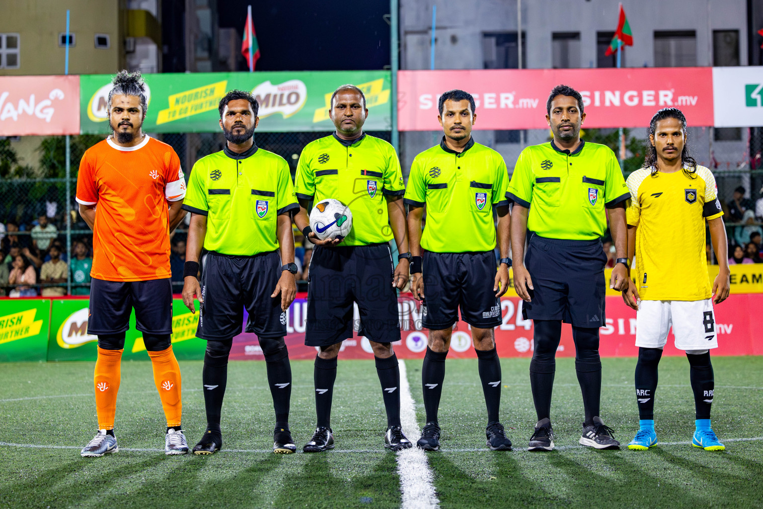 Dhiraagu vs RRC in Quarter Finals of Club Maldives Cup 2024 held in Rehendi Futsal Ground, Hulhumale', Maldives on Friday, 11th October 2024. Photos: Nausham Waheed / images.mv