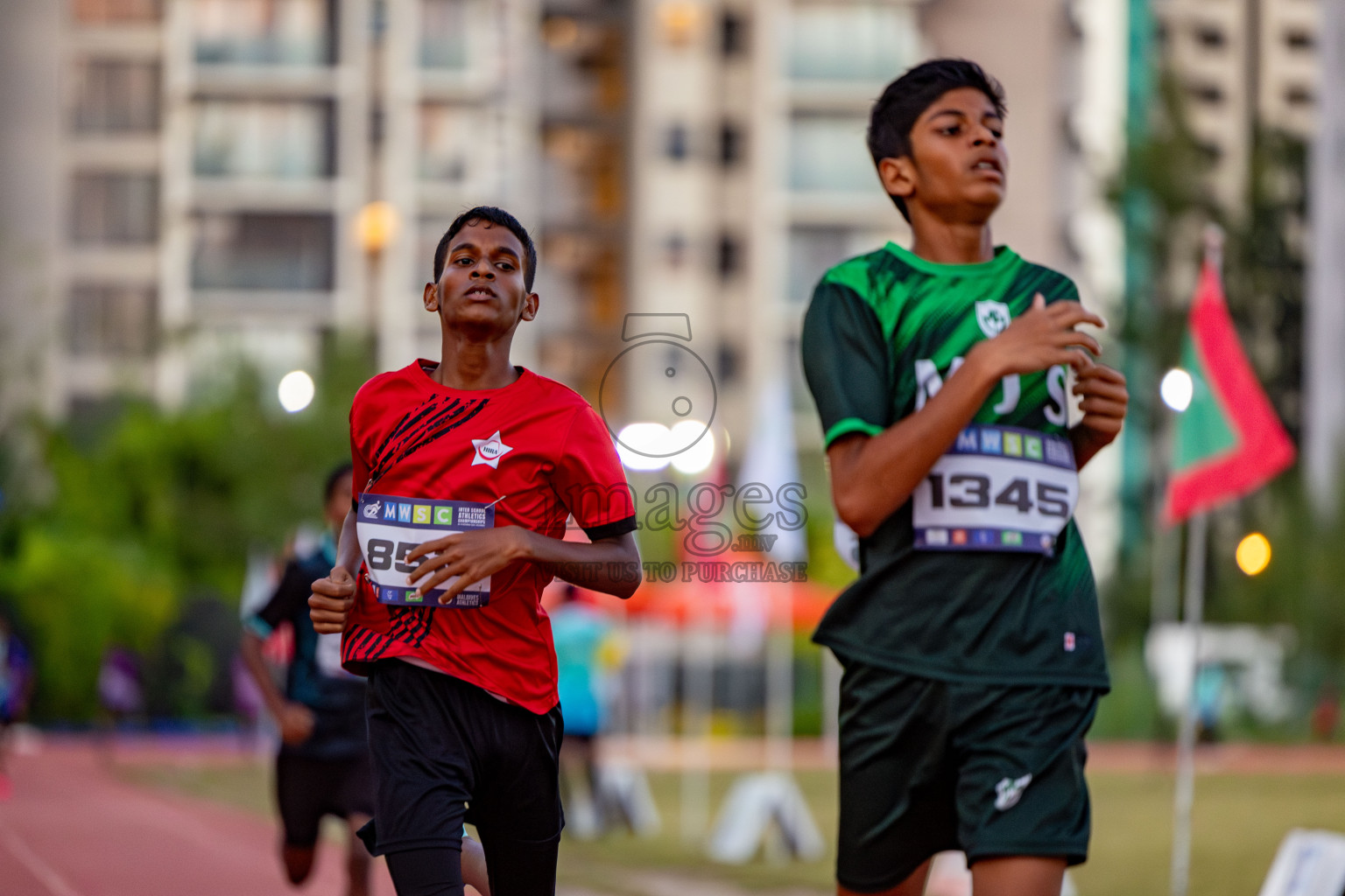 Day 1 of MWSC Interschool Athletics Championships 2024 held in Hulhumale Running Track, Hulhumale, Maldives on Saturday, 9th November 2024. 
Photos by: Hassan Simah / Images.mv