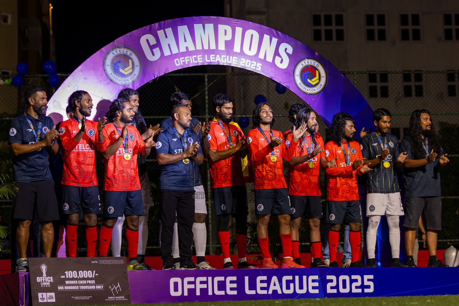 Police Club vs STELCO RC in the Final of Office League 2025 was held on Friday, 9th May 2025 in Hulhumale', Maldives. Photos: Ismail Thoriq / images.mv