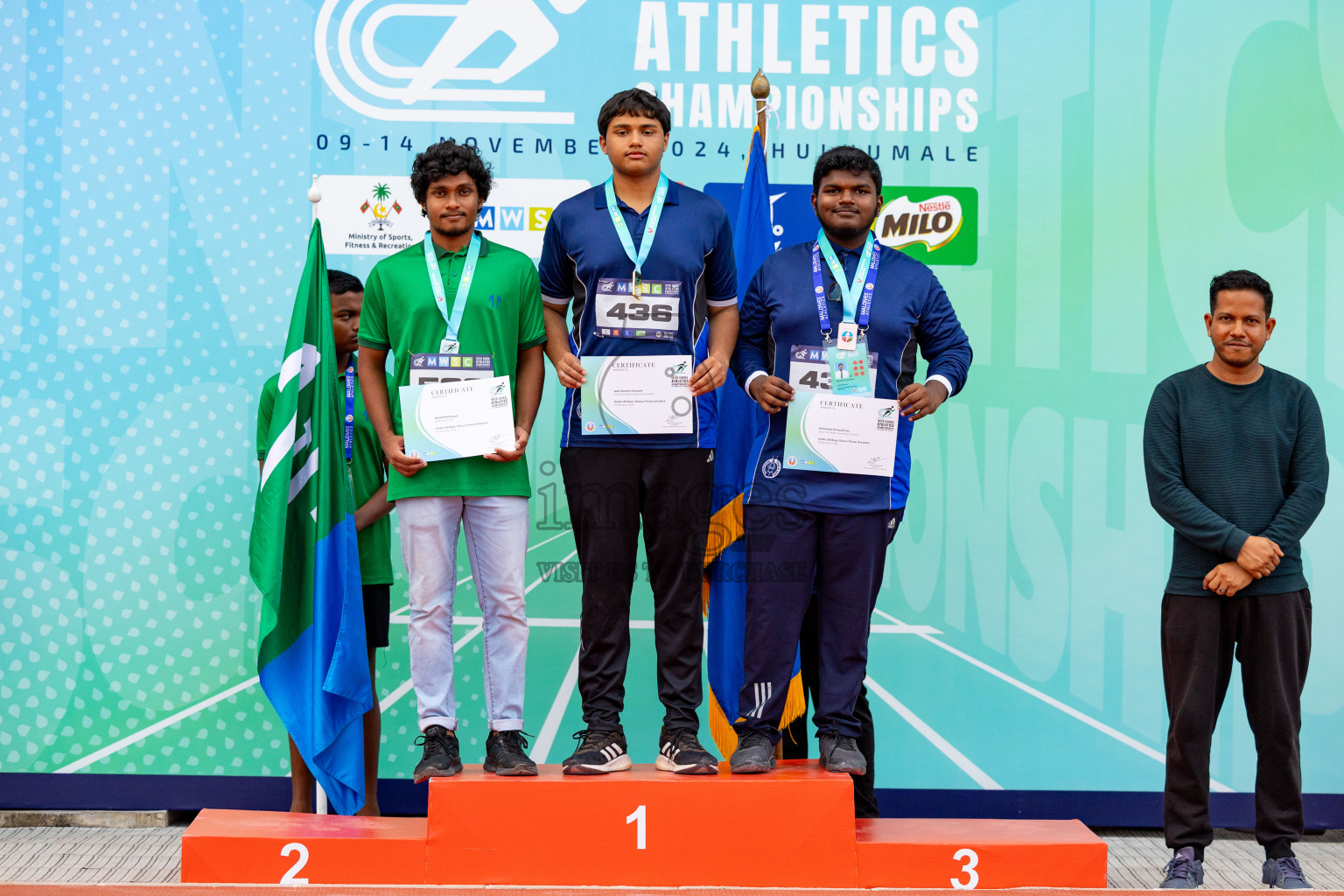 Day 2 of MWSC Interschool Athletics Championships 2024 held in Hulhumale Running Track, Hulhumale, Maldives on Sunday, 10th November 2024. 
Photos by: Hassan Simah / Images.mv