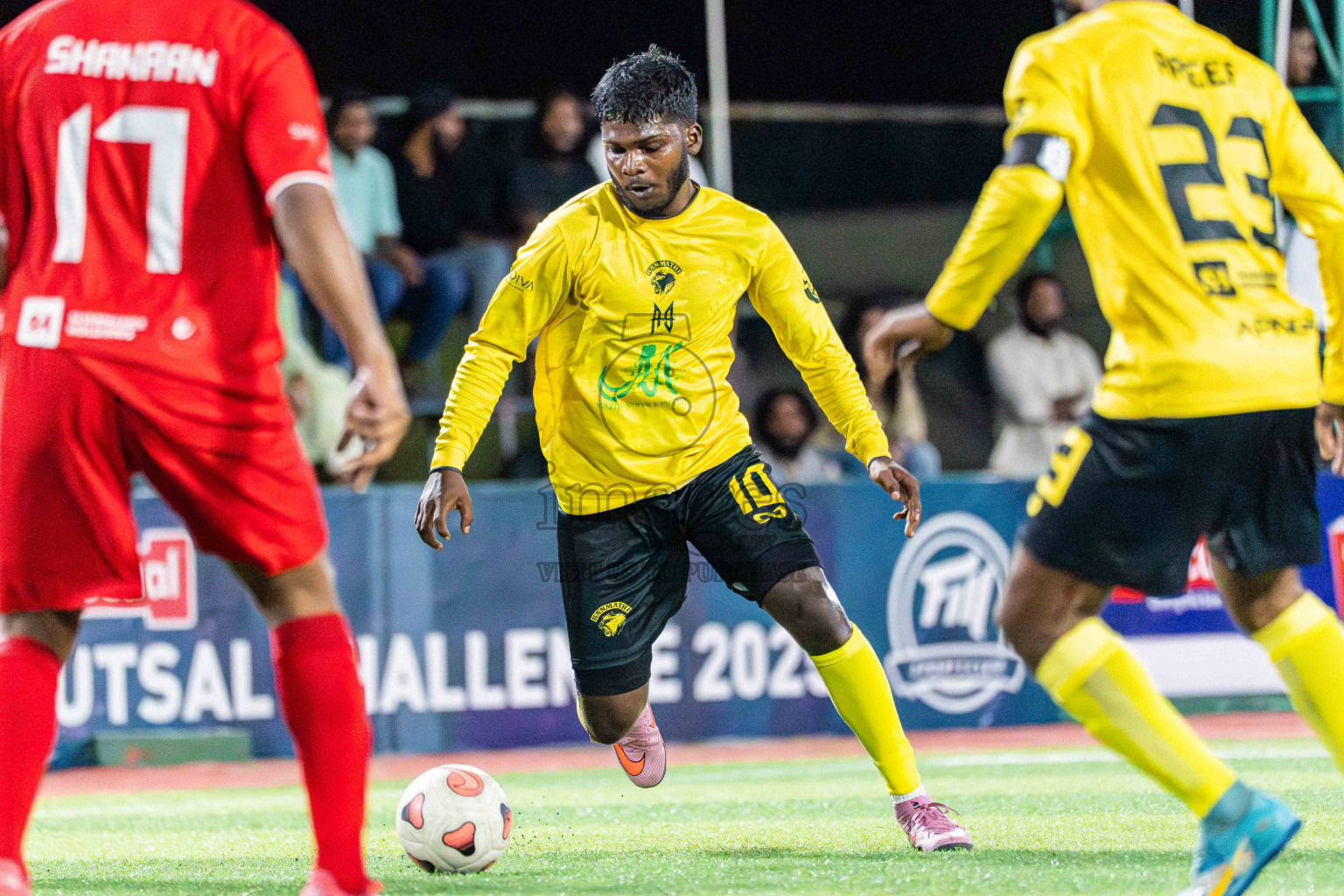 Kanmathi SC VS Kanmathi FC in Day 5 - Fonadhoo Youth Futsal Challenge 2025 held in Fonadhoo Futsal Stadium, L. Fonadhoo, Maldives on Thursday, 30th October 2025 Photos: Arif Rasheed / images.mv