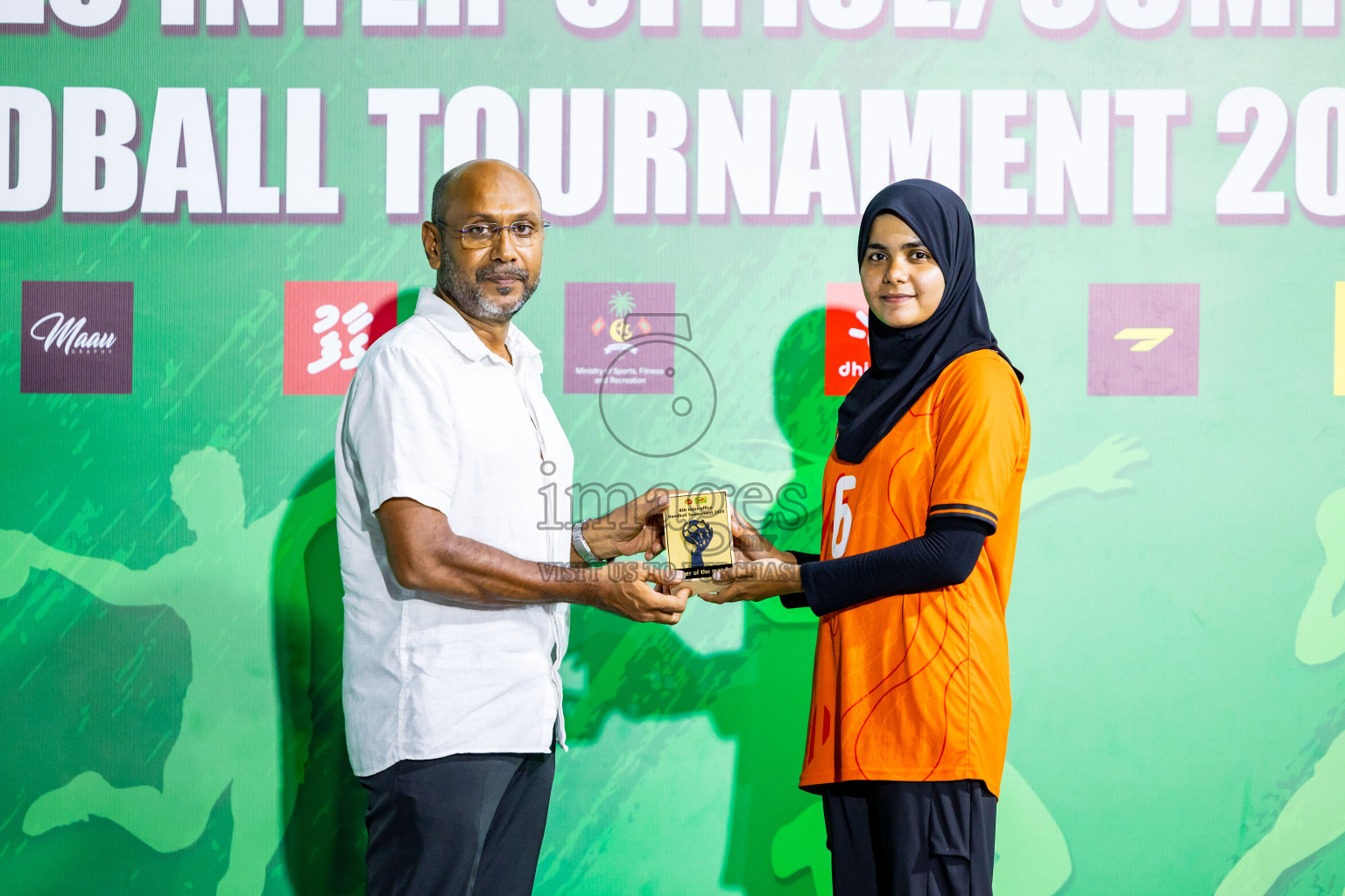 2nd Division Final of 8th Inter-Office/Company Handball Tournament 2024, held in Handball ground, Male', Maldives on Tuesday, 17th September 2024 Photos: Nausham Waheed/ Images.mv