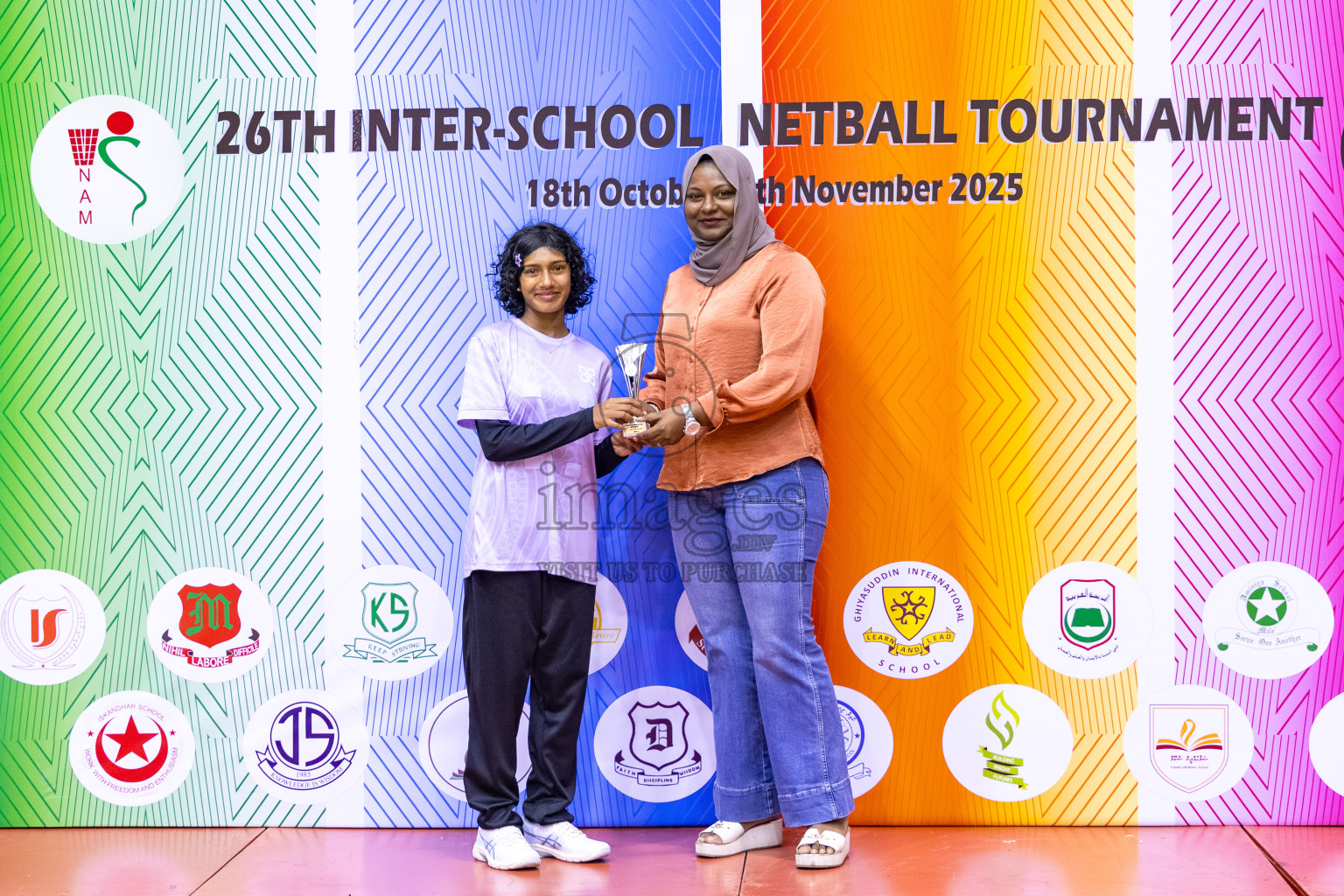 Finals of 26th Inter-School Netball Tournament 2025 was held in Social Center Indoor Hall on Saturday, 8th November 2025. Photos: Mohamed Mahfooz Moosa / images.mv