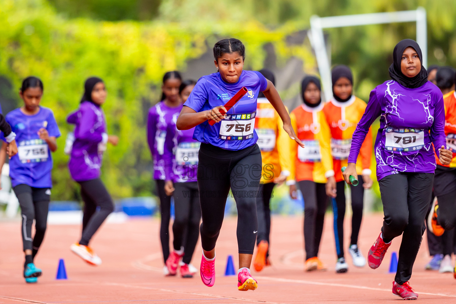 Day 6 of MWSC Interschool Athletics Championships 2024 held in Hulhumale Running Track, Hulhumale, Maldives on Thursday, 14th November 2024. Photos by: Nausham Waheed / Images.mv