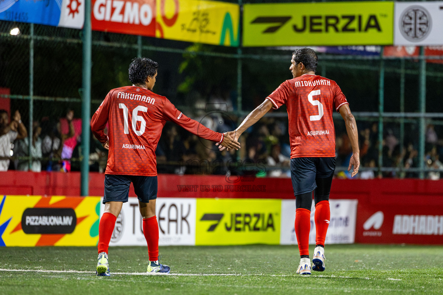 ADh Mahibadhoo VS ADh Kunburudhoo Atoll Round Semi-Final on Day 20 of Golden Futsal Challenge 2025 was held on Friday, 24 January 2025, in Hulhumale', Maldives. 
Photos: Hassan Simah / images.mv