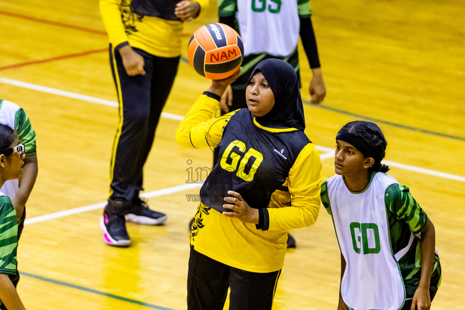 Day 1 of 25th Milo Inter-School Netball Tournament was held in Social Center at Male', Maldives on Thursday, 8th August 2024. Photos: Nausham Waheed / images.mv