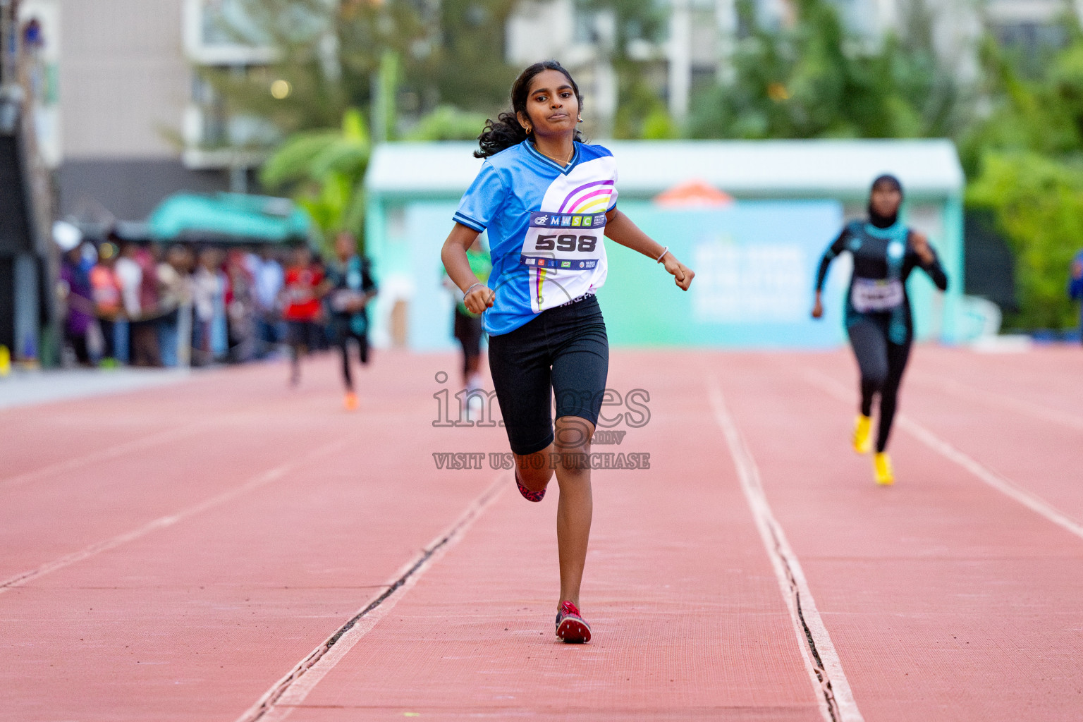 Day 2 of MWSC Interschool Athletics Championships 2024 held in Hulhumale Running Track, Hulhumale, Maldives on Sunday, 10th November 2024. 
Photos by: Hassan Simah / Images.mv