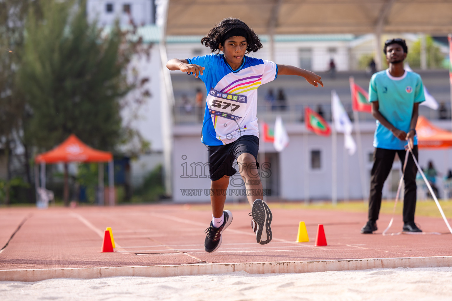 Day 5 of MWSC Interschool Athletics Championships 2024 held in Hulhumale Running Track, Hulhumale, Maldives on Wednesday, 13th November 2024. Photos by: Ismail Thoriq / Images.mv