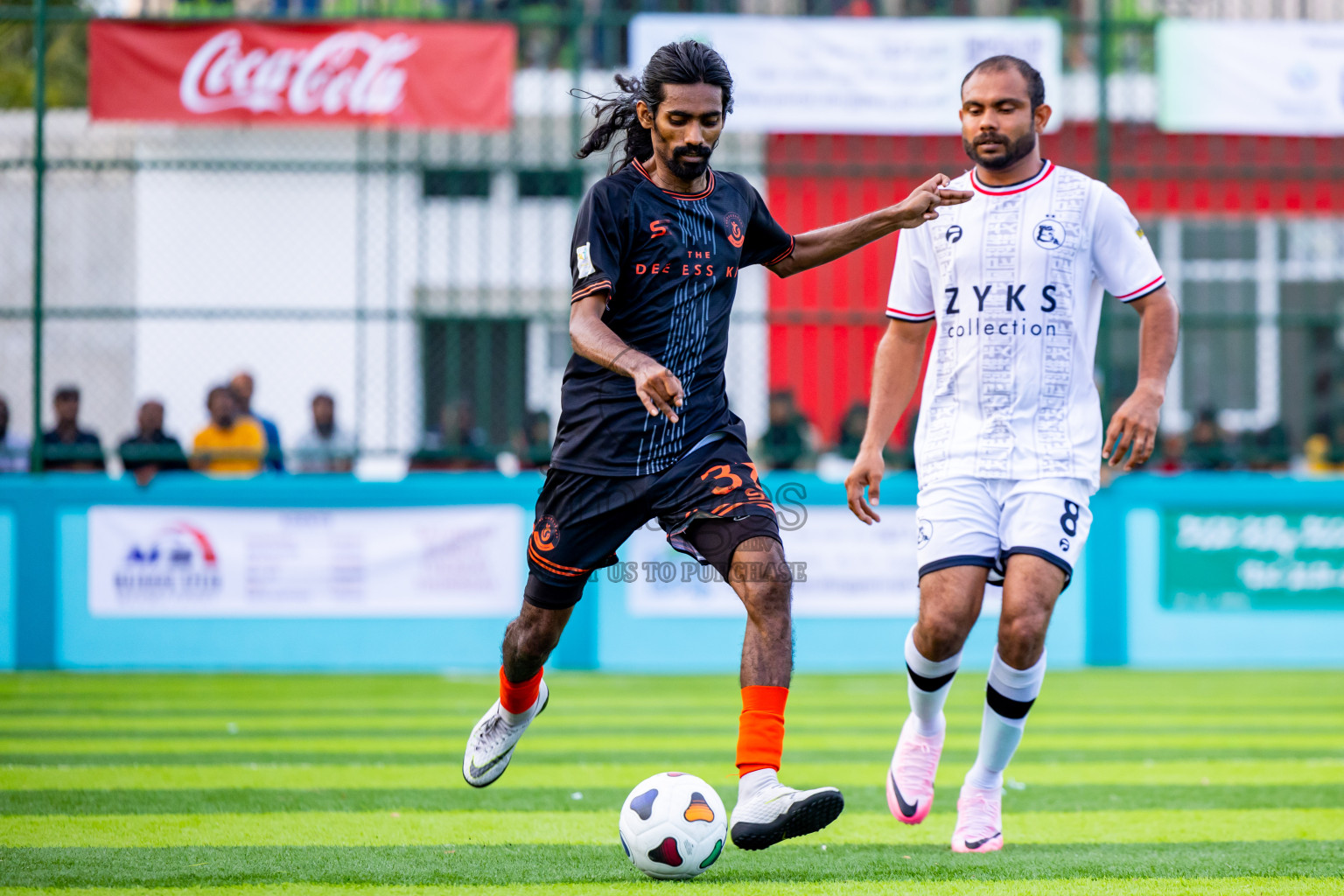 Kovigoani vs Dee Ess Kay in Day 2 of Laamehi Dhiggaru Ekuveri Futsal Challenge 2024 was held on Saturday, 27th July 2024, at Dhiggaru Futsal Ground, Dhiggaru, Maldives Photos: Nausham Waheed / images.mv