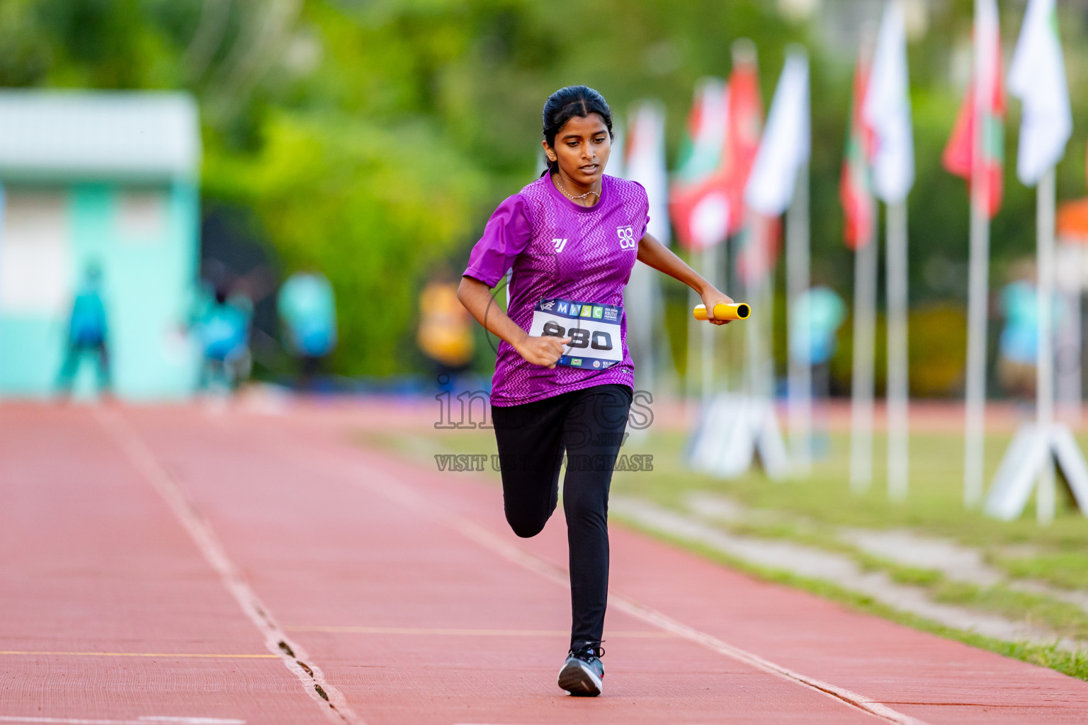 Day 4 of MWSC Interschool Athletics Championships 2024 held in Hulhumale Running Track, Hulhumale, Maldives on Tuesday, 12th November 2024. Photos by: Nausham Waheed / Images.mv