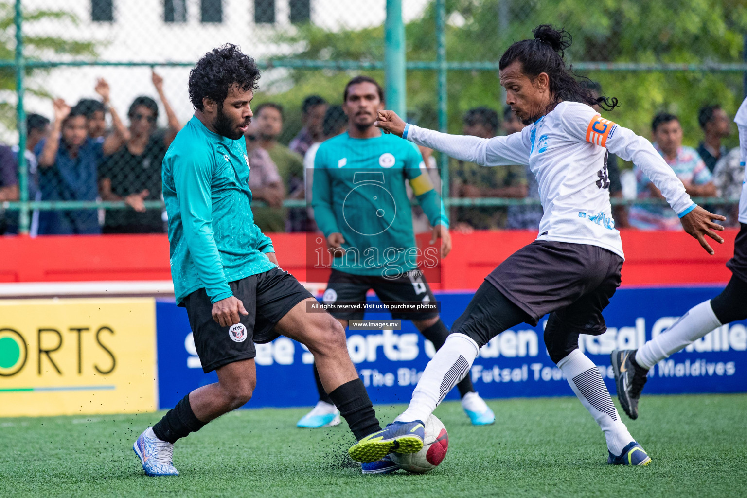 M. Naalaafushi vs M. Mulak in Day 6 of Golden Futsal Challenge 2023 on 10 February 2023 in Hulhumale, Male, Maldives