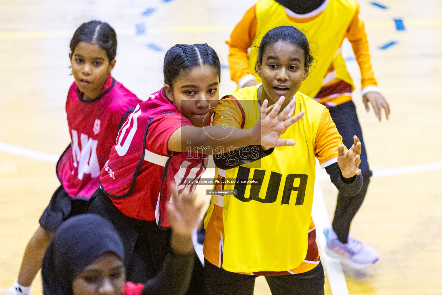 Day2 of 24th Interschool Netball Tournament 2023 was held in Social Center, Male', Maldives on 28th October 2023. Photos: Nausham Waheed / images.mv