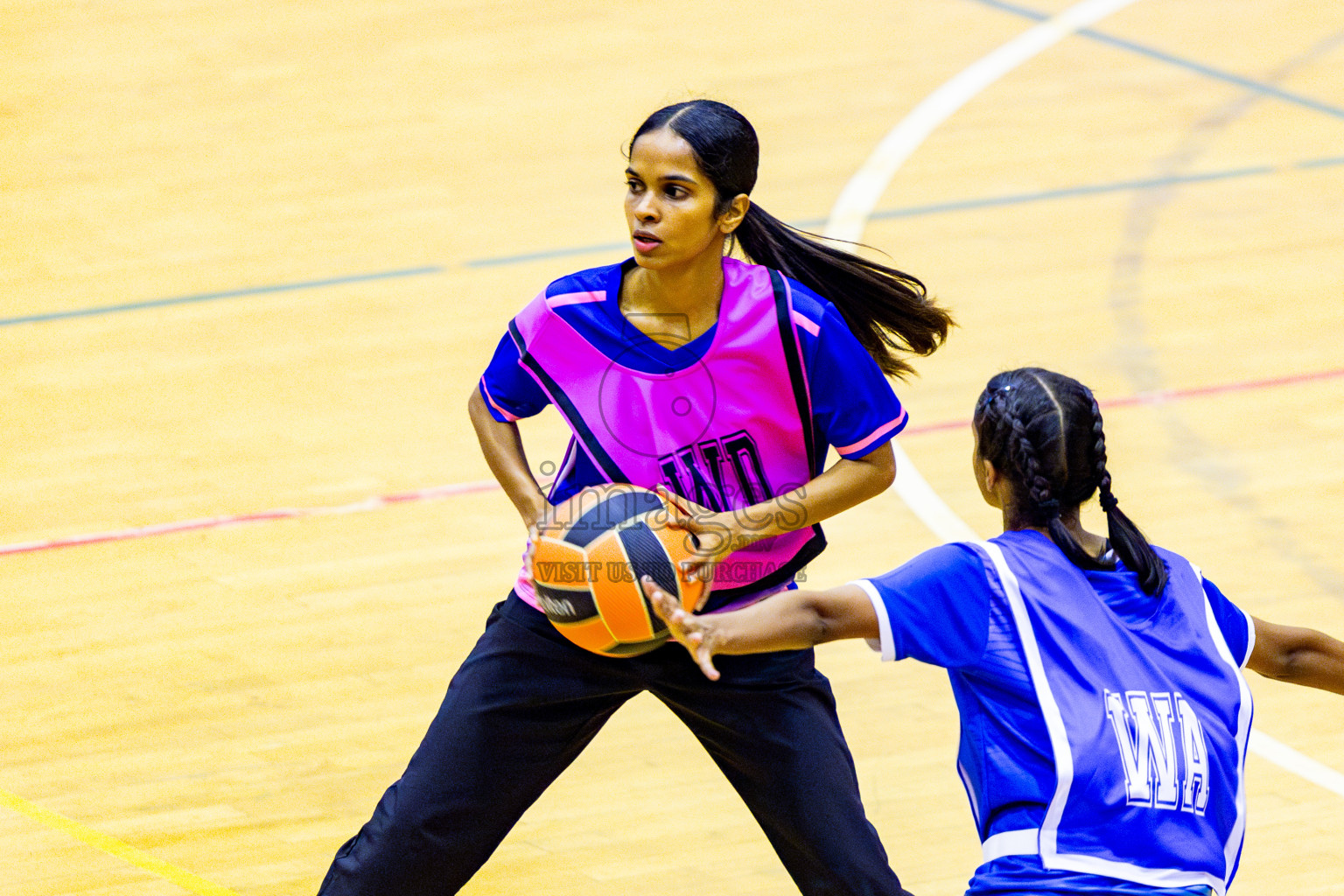 Kulhudhuffushi Youth & Recreation Club vs Sports Club Shining Star in Day 4 of 21st National Netball Tournament was held in Social Canter at Male', Maldives on Sunday, 19th May 2024. Photos: Nausham Waheed / images.mv