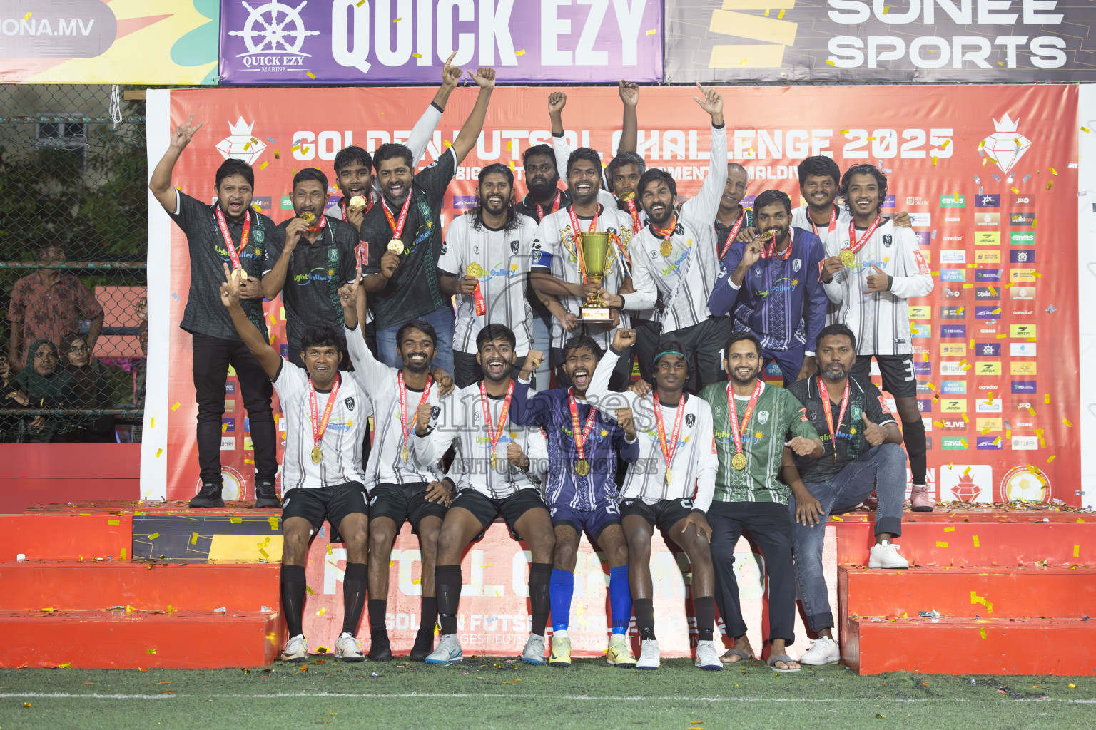 N Holhudhoo vs N Miladhoo in Noonu Atoll Final in Day 24 of Golden Futsal Challenge 2025 was held on Tuesday , 28th January 2025, in Hulhumale', Maldives. Photos: Ismail Thoriq / images.mv