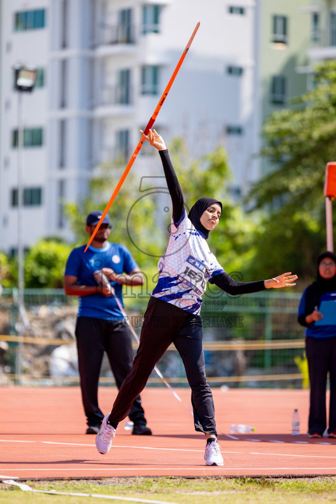 Day 4 of MWSC Interschool Athletics Championships 2024 held in Hulhumale Running Track, Hulhumale, Maldives on Tuesday, 12th November 2024. Photos by: Nausham Waheed / Images.mv