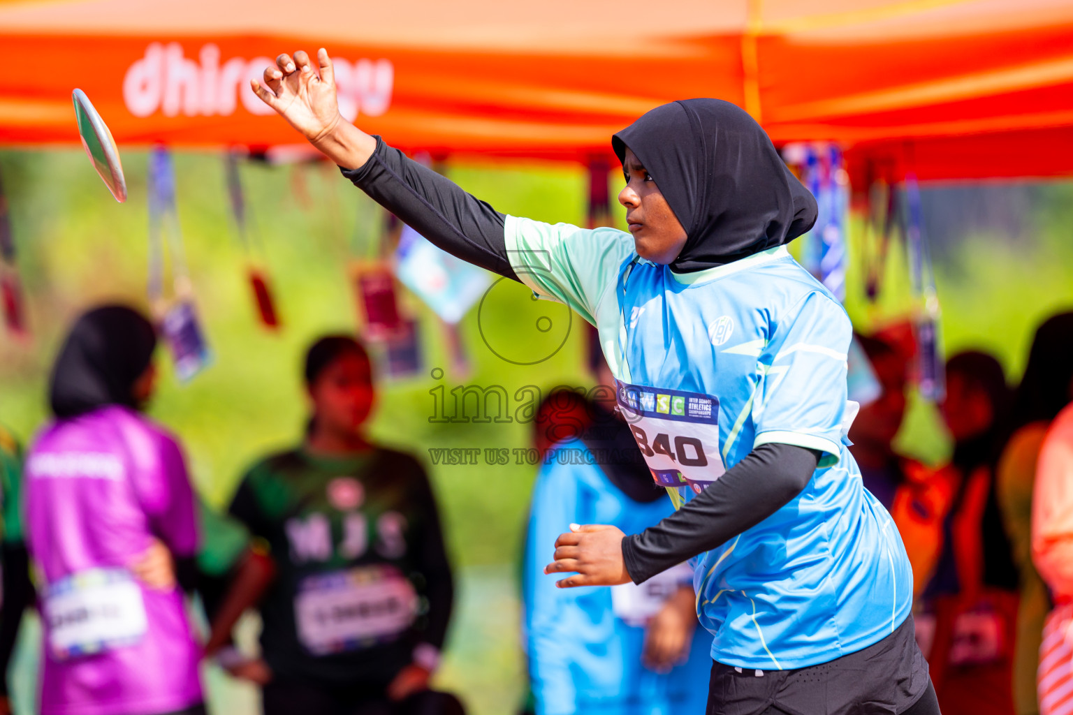 Day 6 of MWSC Interschool Athletics Championships 2024 held in Hulhumale Running Track, Hulhumale, Maldives on Thursday, 14th November 2024. Photos by: Nausham Waheed / Images.mv