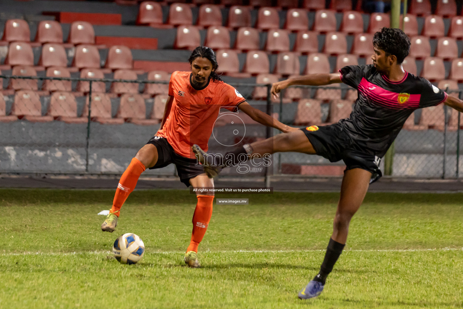 Club Eagles vs United Victory in Ooredoo Dhivehi Premier League 2021/22 on 07 July 2022, held in National Football Stadium, Male', Maldives