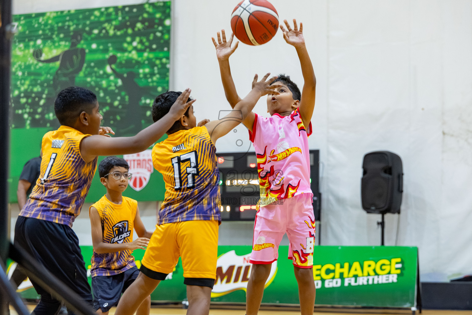 Milo 5 x 5 Junior Challenge 2025 - Basketball tournament held in Basketball Training Center, Male', Maldives on Thursday, 09th October 2025. 
Photo by: Hassan Simah / Images.mv