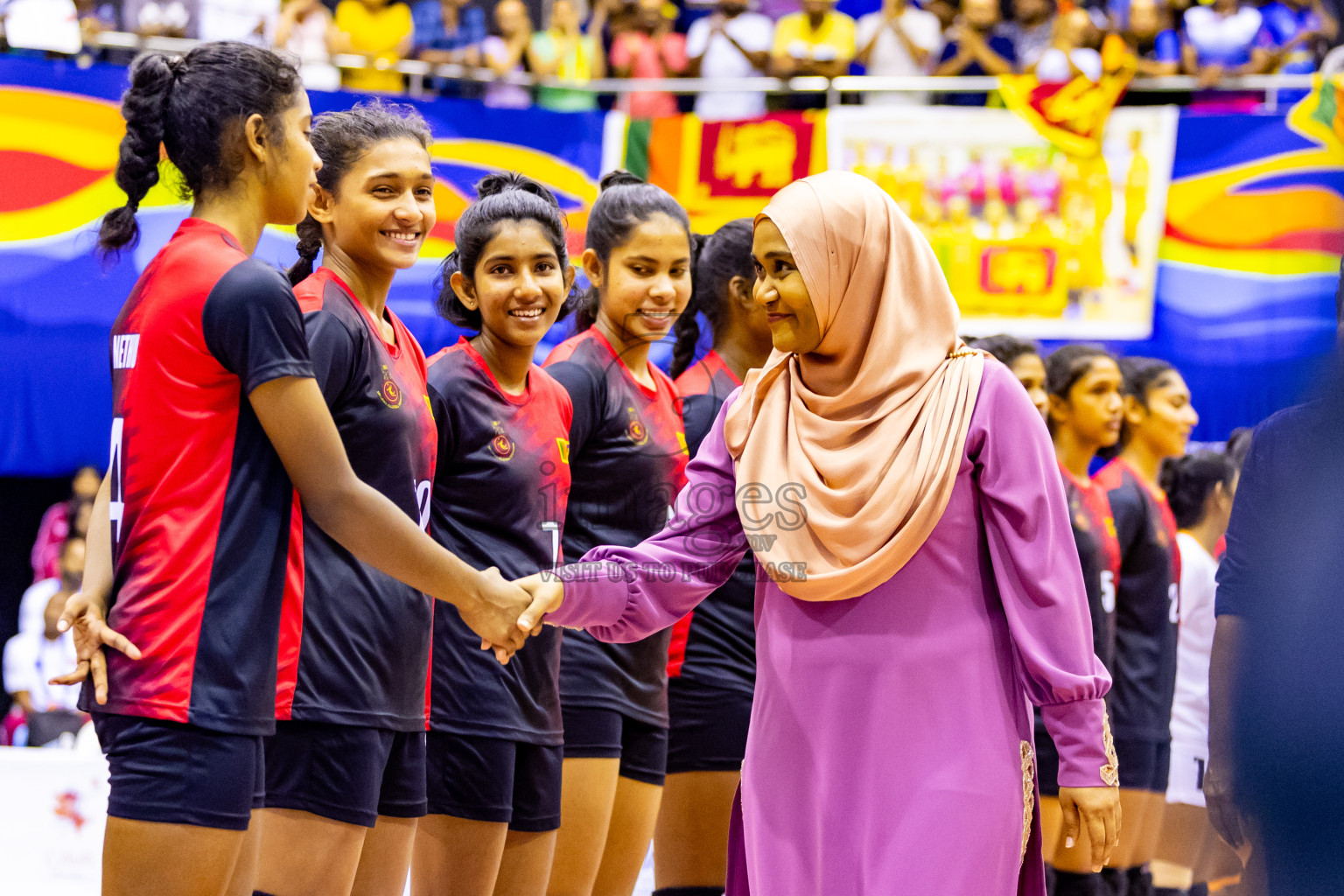 Kyrgyzstan vs Sri Lanka in Final of CAVA U20 Woman's Volleyball Championship 2024 was held in Social Center, Male', Maldives on 23rd July 2024. Photos: Nausham Waheed / images.mv