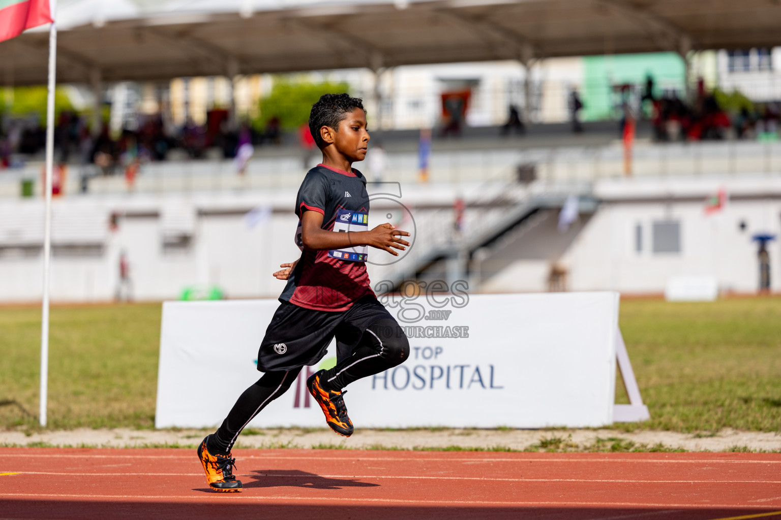 Day 2 of MWSC Interschool Athletics Championships 2024 held in Hulhumale Running Track, Hulhumale, Maldives on Sunday, 10th November 2024. 
Photos by: Hassan Simah / Images.mv